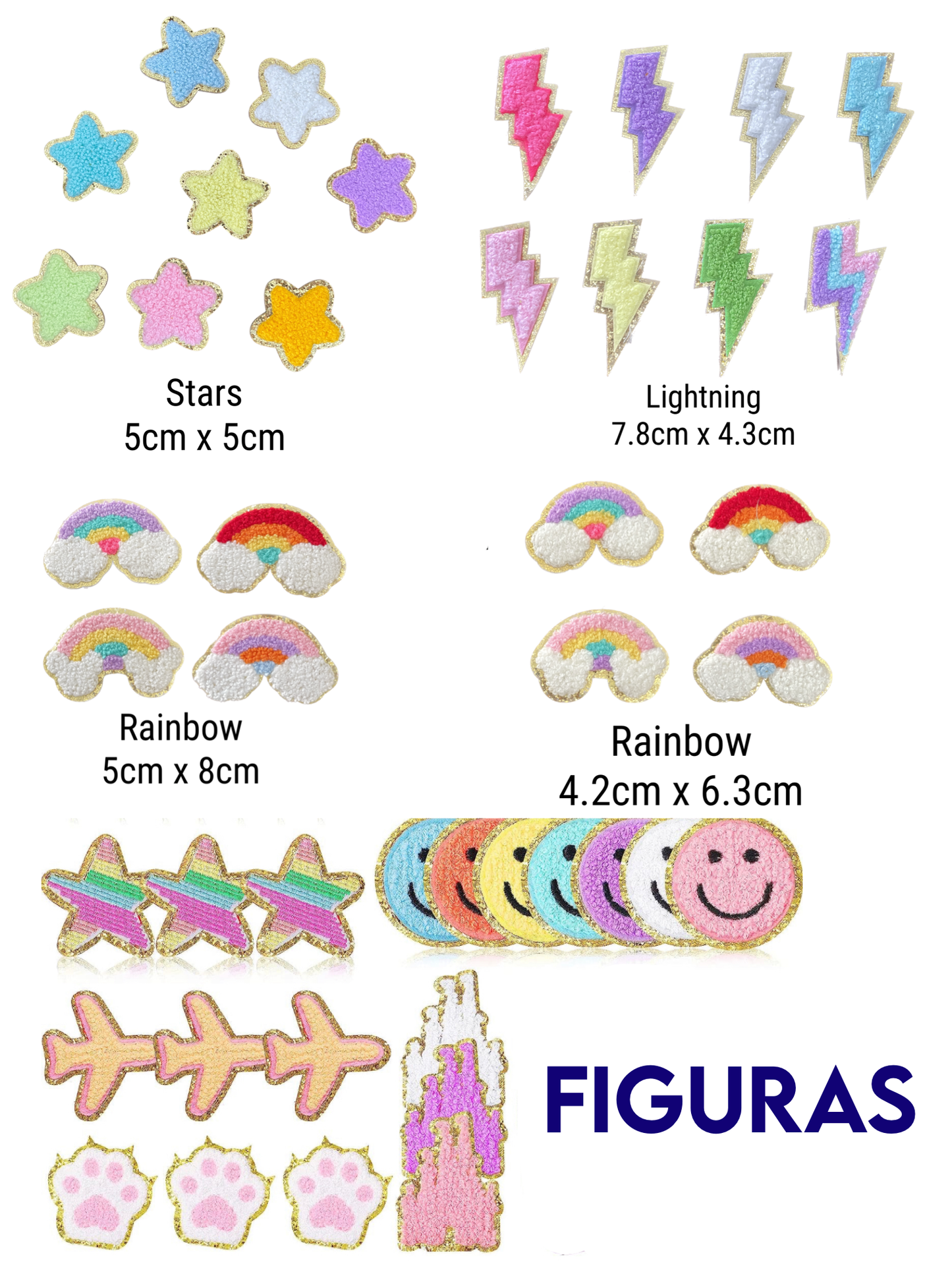 Stickers Autoadhesivos con Efecto Bordado para Personalizar