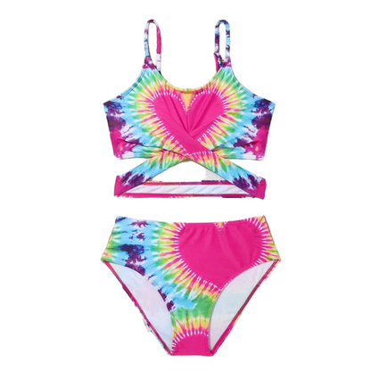 Traje de Baño Bikini Heart Tie Dye