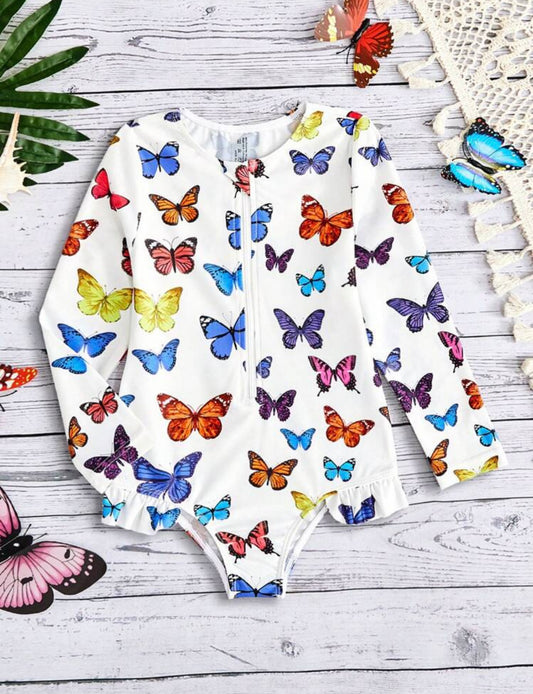 Traje de Baño Infantil Mariposas