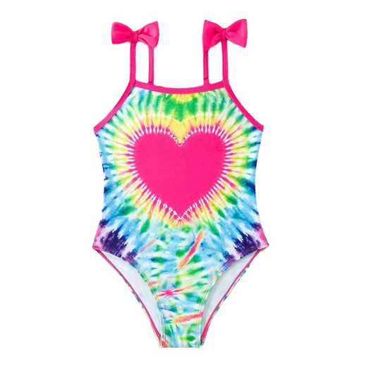 Traje de Baño Infantil Heart Tie Dye