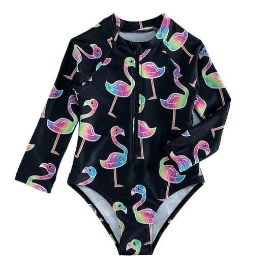 Traje de Baño Infantil Black Flamingo