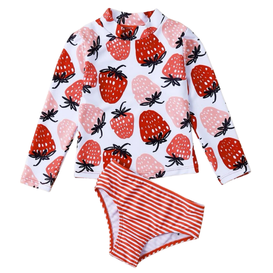 Traje de Baño Toddler Fresas